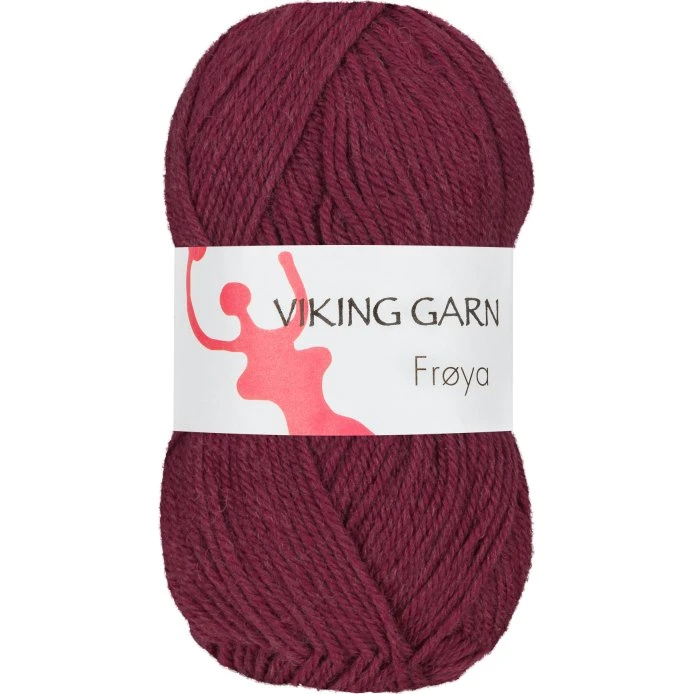 Viking Frøya 221 Burgunder - Uld/Nylon Garn