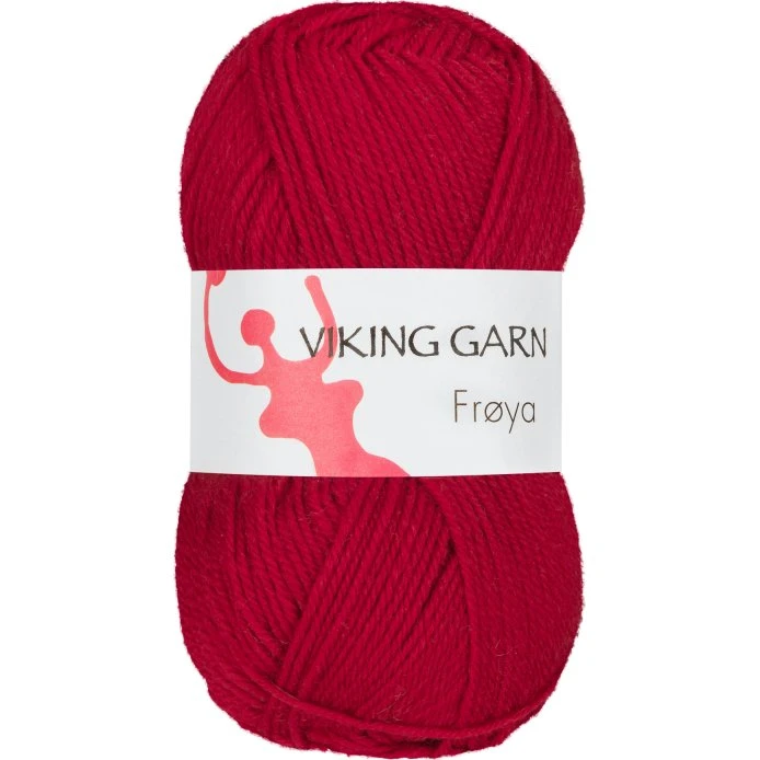 Viking Frøya 209 Mørkerød - Superwash Uld/Nylon Garn