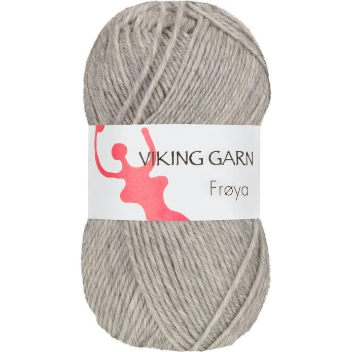 Viking Frøya 203 Lys grå - Superwash uld/nylon garn