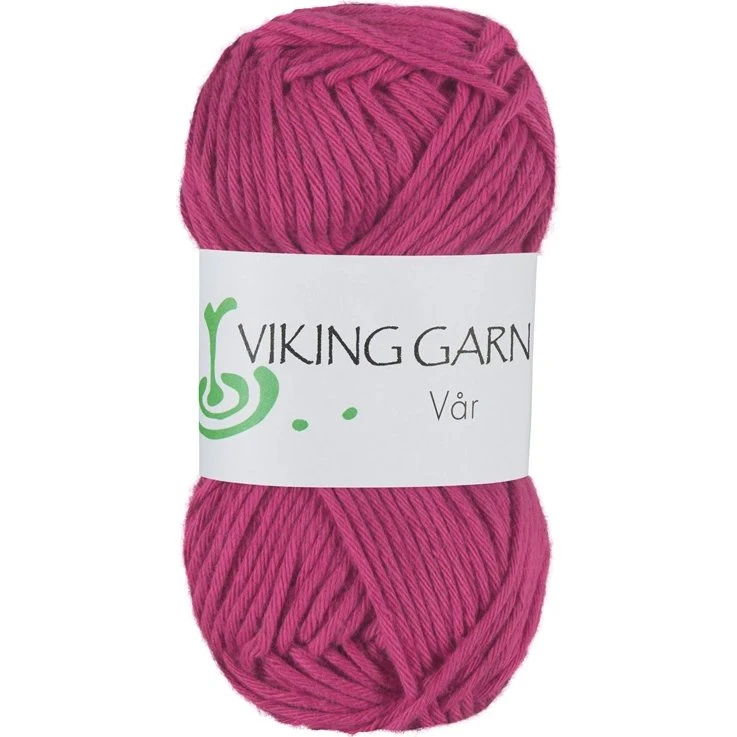Viking Vår 462 Bomuldsgarn - Stærk Rosa/Cerise