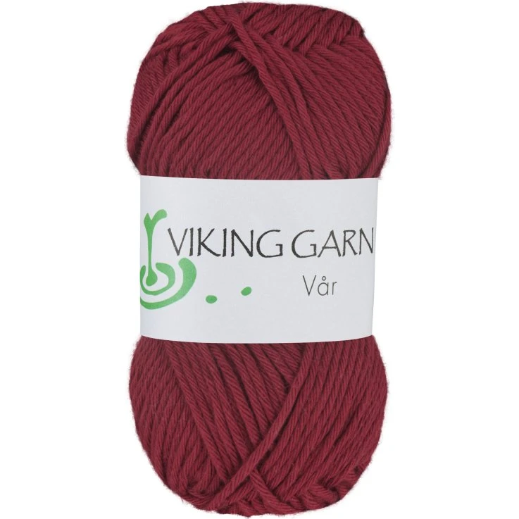 Viking Vår 459 Bordeaux - 100% Blødt Bomuldsgarn