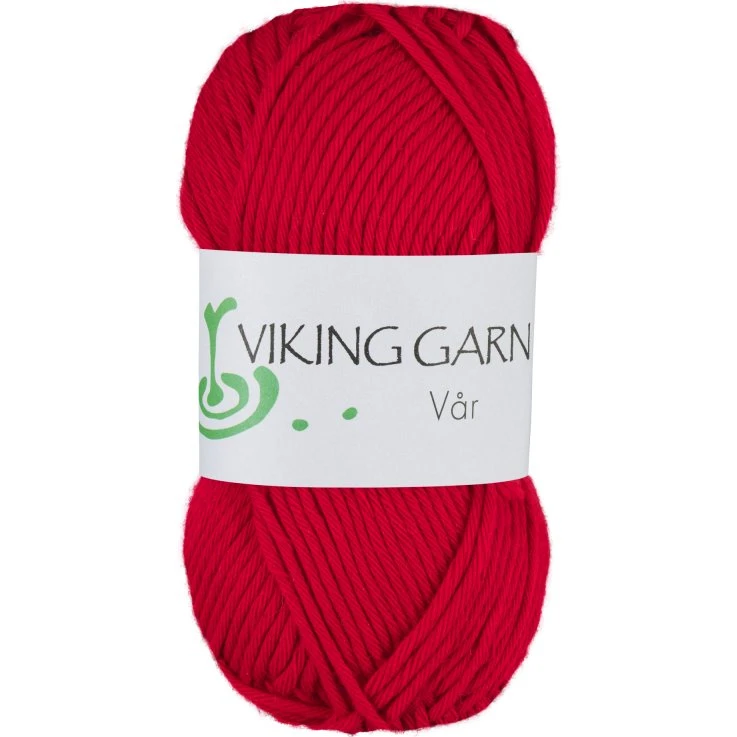 Viking Vår 450 Rød Bomuldsgarn - 50g