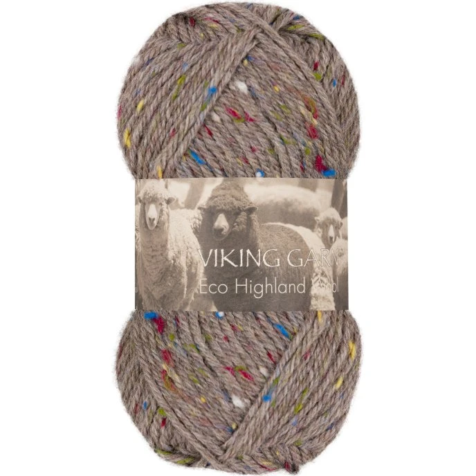 Viking Eco Highland Wool 274 Grå Tweed - 100% Peruviansk Merinould