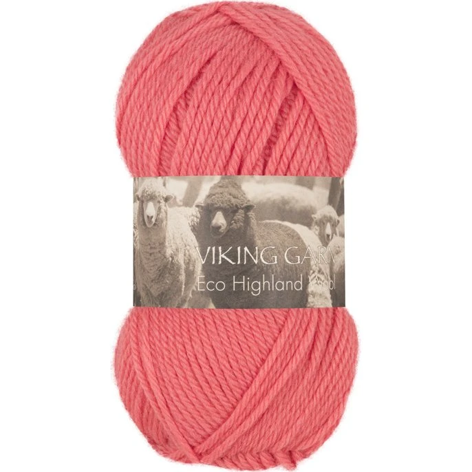 Viking Eco Highland Wool 264 Koral - 100% Peruviansk Merino