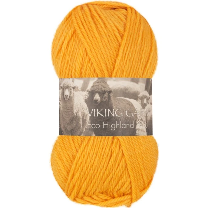 Viking Eco Highland Wool 245 Gul - 100% Peruviansk Merinould