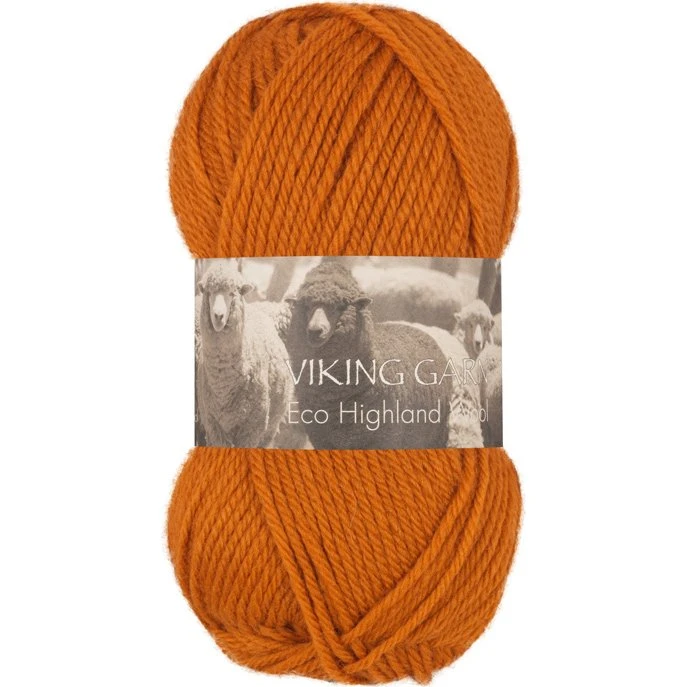 Viking Eco Highland Wool 244 Brændt Orange - 100% Merinould