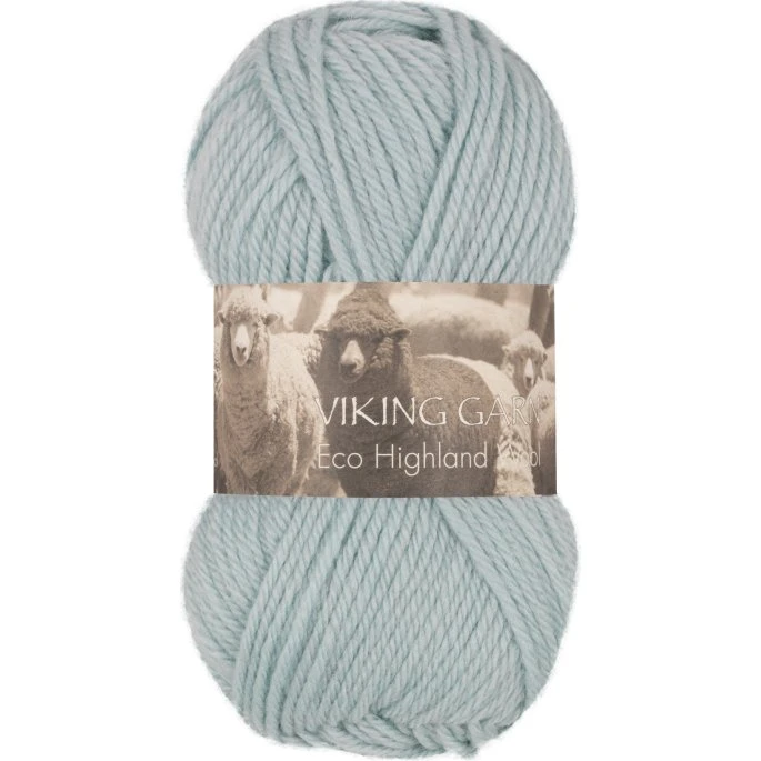 Viking Eco Highland Wool 228 Lys Petrol - 100% Merinould