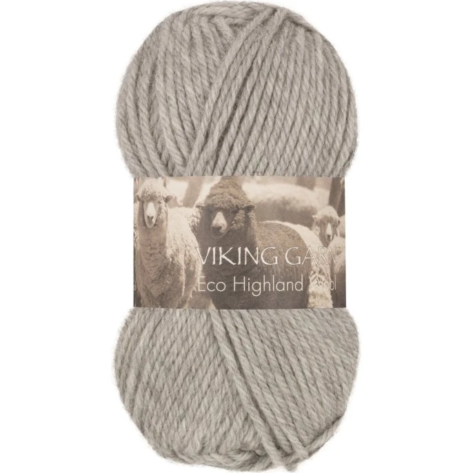 Viking Eco Highland Wool 213 Lys grå - 100% Merinould
