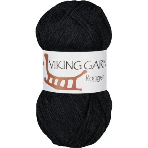 Viking Garn Raggen 703 Sort - 150g