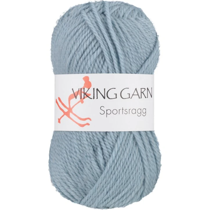 Viking Sportsragg 524 Lys Jeansblå - Uldblanding