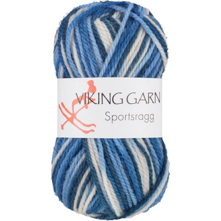 Viking Sportsragg 525 Multi Hvid/Blå - Uld/Akryl/Nylon