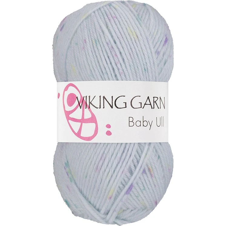 Viking Baby Ull 332 Blå Print - 100% Merinould