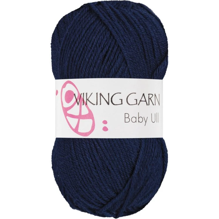 Viking Baby Ull 326 Marine - 100% Blød Merinould