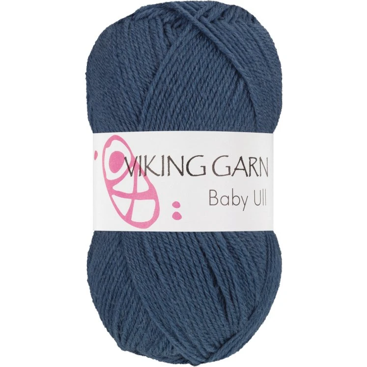 Viking Baby Ull 325 Jeansblå - 100% Merinould