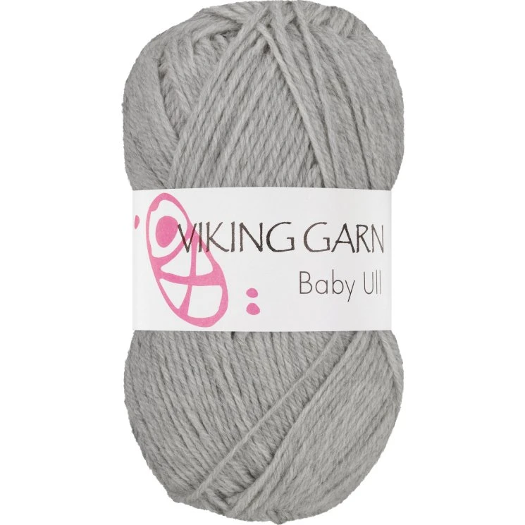 Viking Baby Ull 313 Lys grå - 100% Merinould