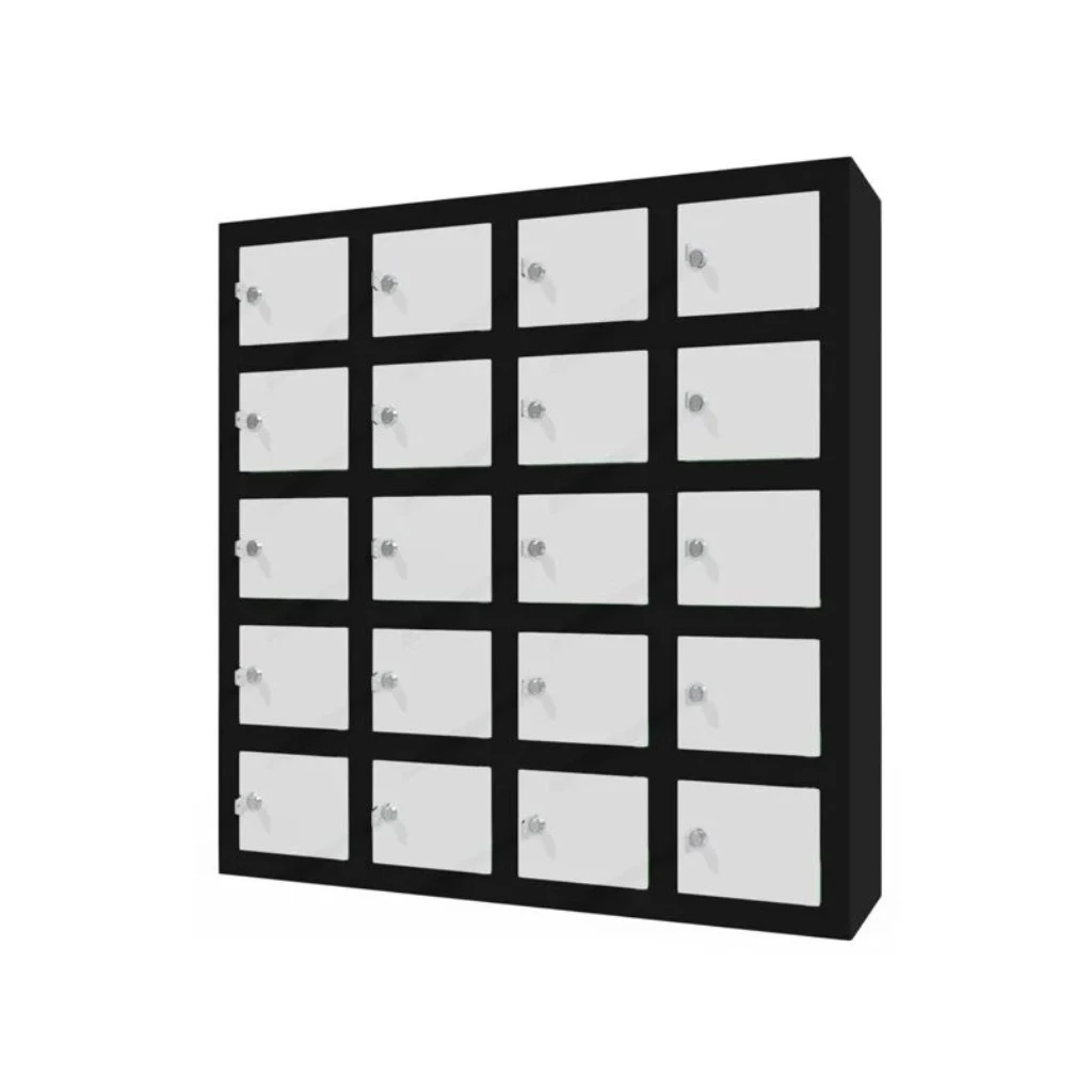Sono Smårumsskab 20 rum - Sort/Hvid 780x750x200 mm
