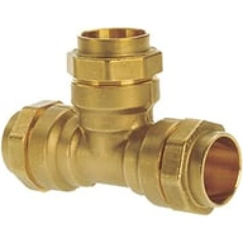 Raufoss Water & Gas Isiflo t-stykke 40x32x40mm i messing
