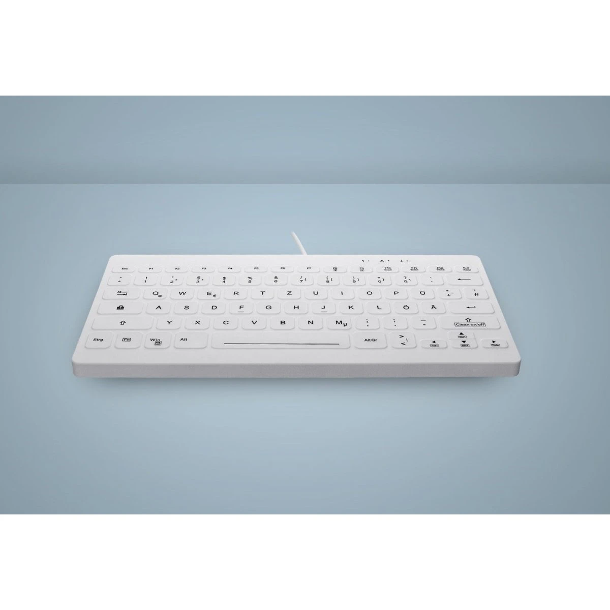 Active Key QuickClean AK-C4112 Mini Medicinsk Tastatur - Hvid