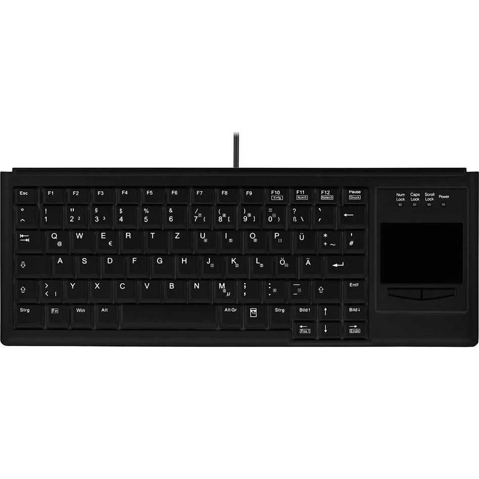 Contour Design Active Key Mini-tastatur med Touchpad, Tysk DE