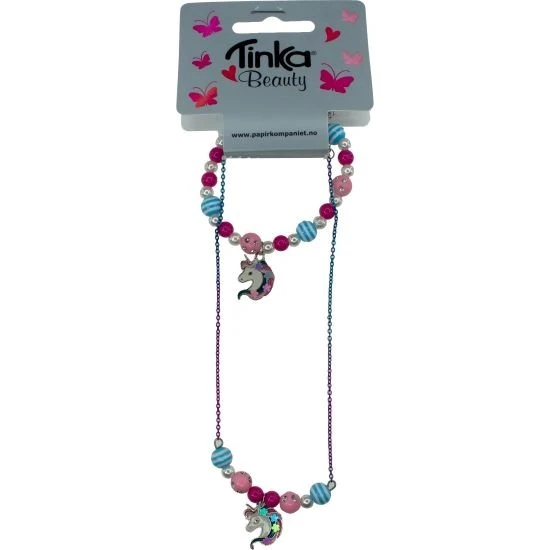 Tinka Halskæde & armbånd med enhjørning