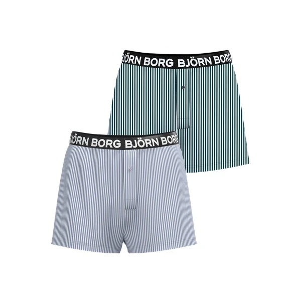 Björn Borg Cotton Stretch Logo Woven Boxers Shorts 2-pak, S