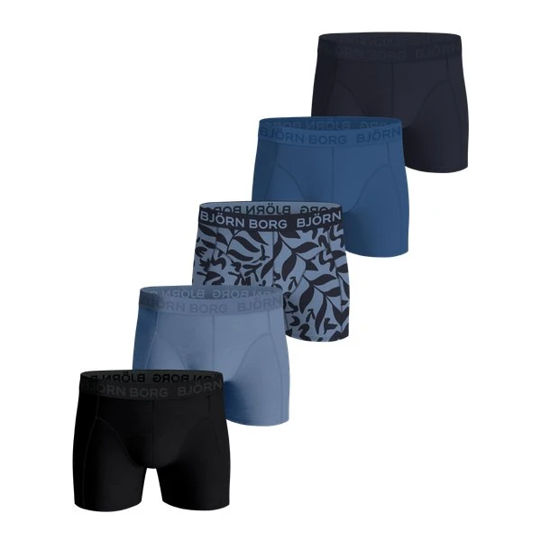 Björn Borg Cotton Stretch Boxers 5-pak - Sort, M