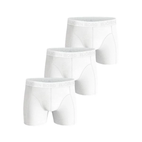 Björn Borg Cotton Stretch Boxers 3-pack - Hvid, XXL