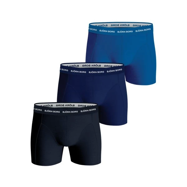 Björn Borg Cotton Stretch Boxer 3-pak, Blå, M