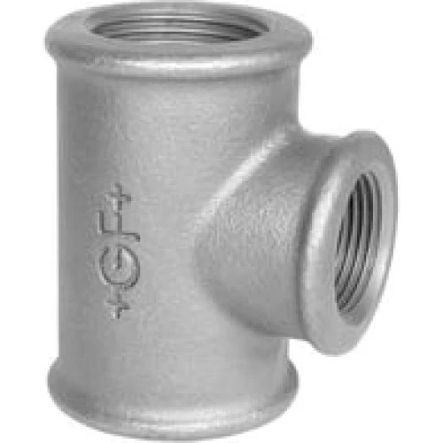 +GF+ Tee galvaniseret 1" x 3/4" x 1"