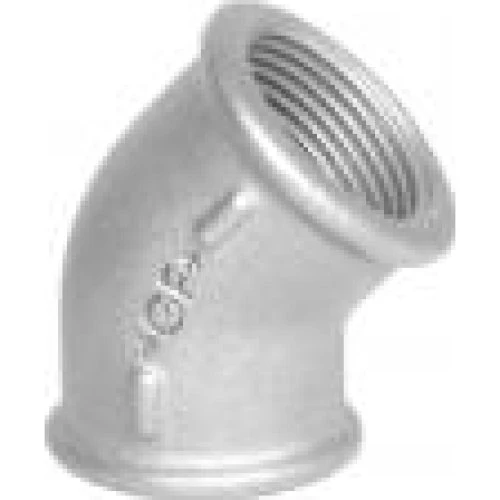 Georg-Fischer 3/8" Galvaniseret 45° Vinkel Muffe/muffe