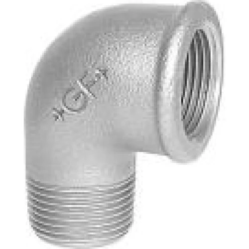 +GF+ 1/8" Galvaniseret Vinkel 90° Muffe/Nippel