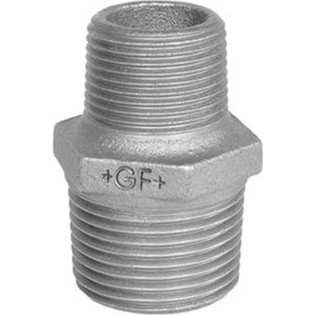 +GF+ Brystnippel sort reduktion 1/4 x 1/8
