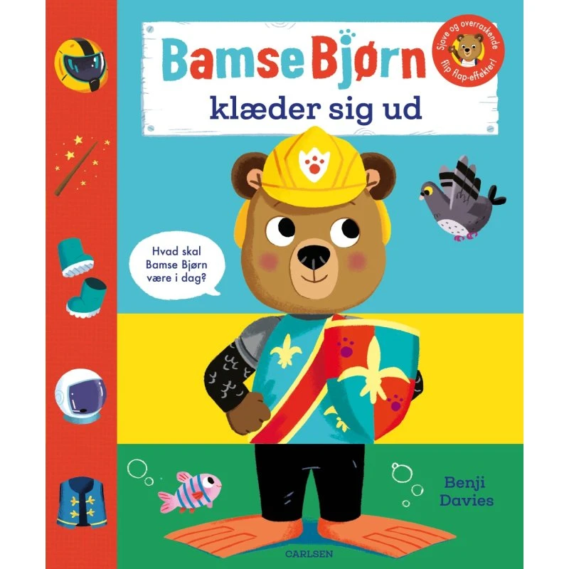 Bamse Bjørn: Klæder Sig Ud – Papbog (Benji Davies)