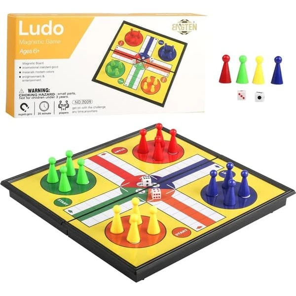 Magnetisk Foldbart Ludo Spil - Kompakt Rejsespil