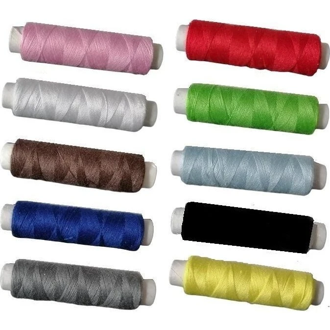 Pakke med 10 stk. sytrådsruller - 110m polyester