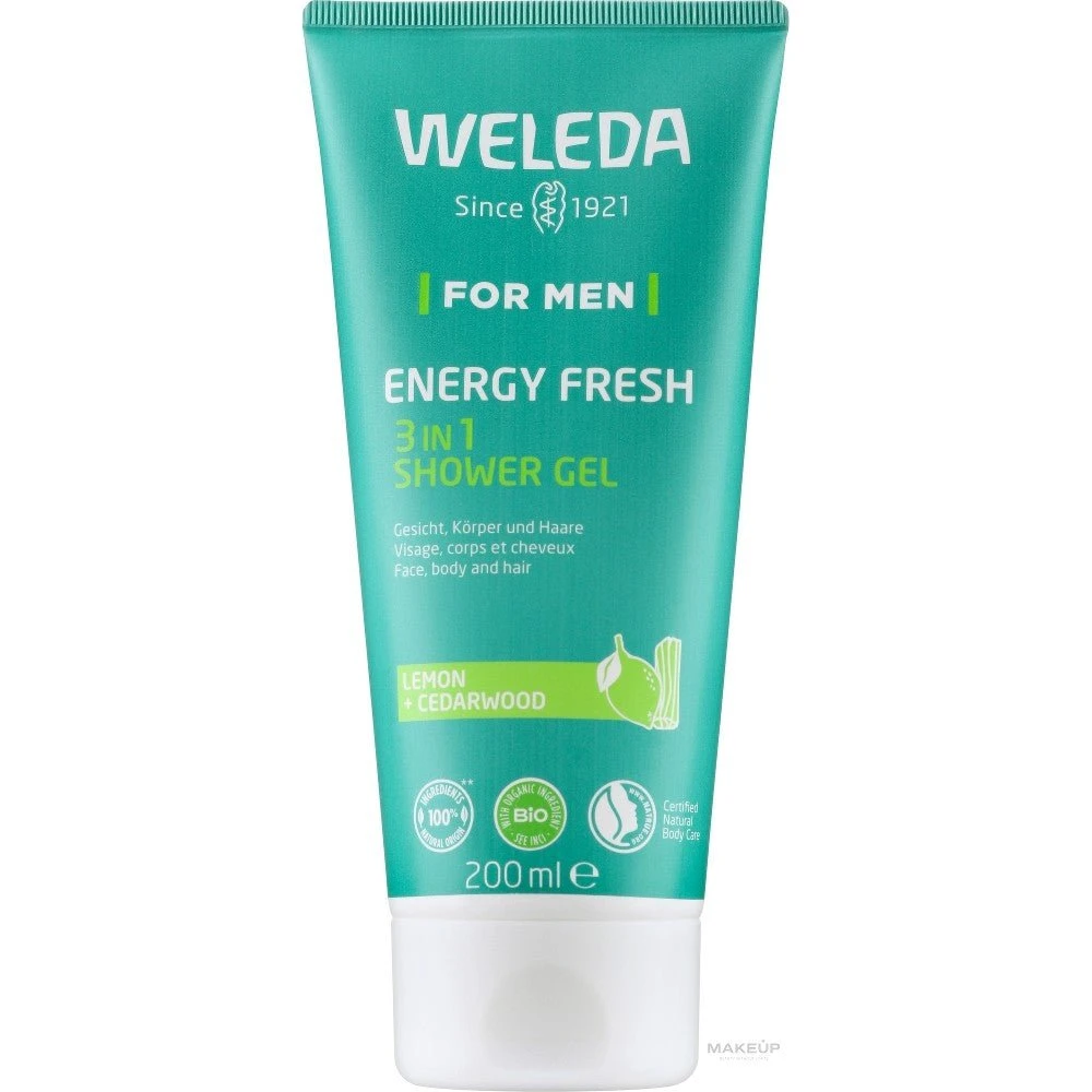 Weleda Men Energy Fresh 3-in-1 Shower Gel BIO 200ml