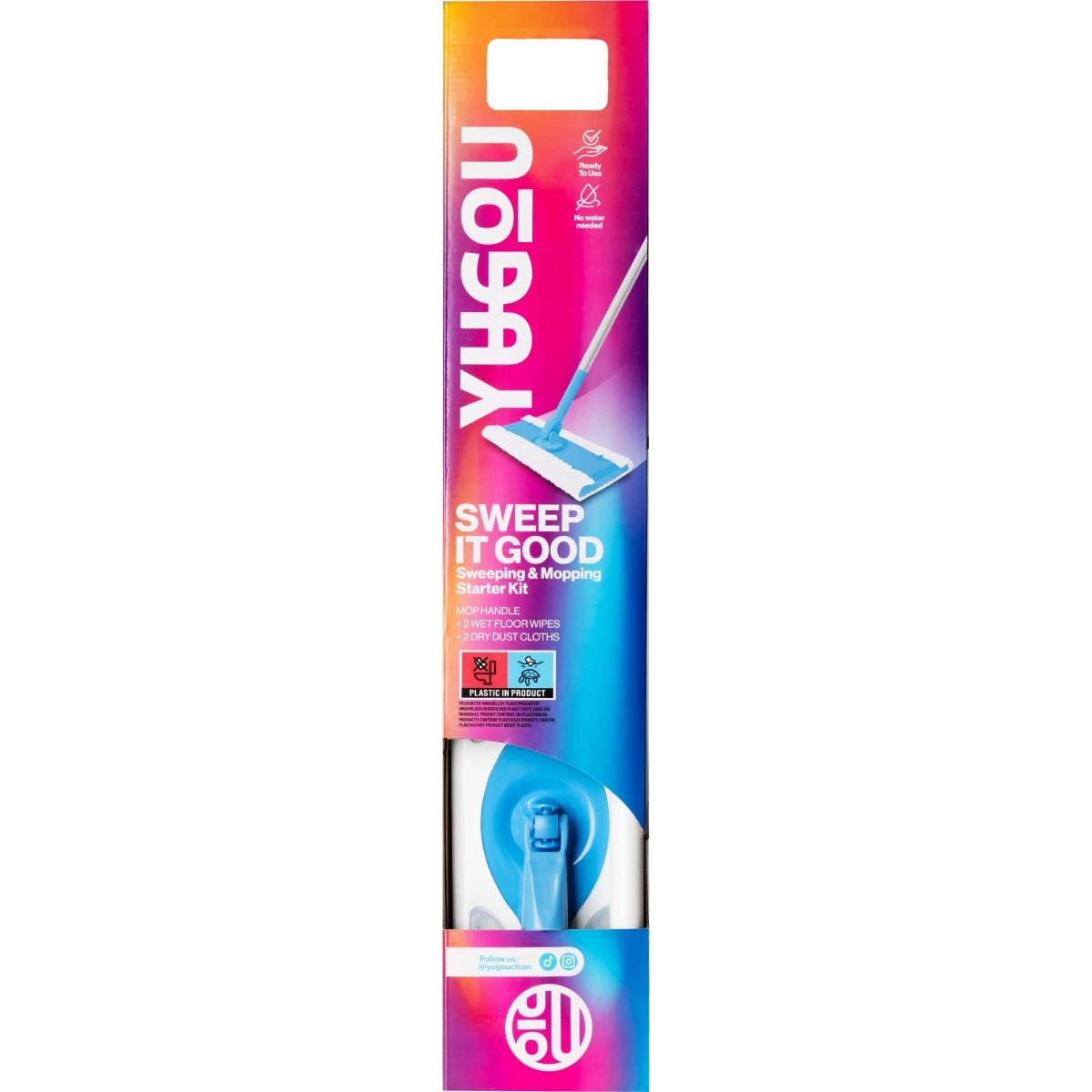 YUGOU Sweep It Good 2-in-1 Feje- og gulvvask-startkit