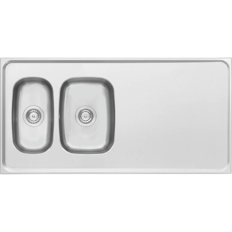 Contura Classic G 1200 stålbord med vask, 120x62 cm, rustfrit stål