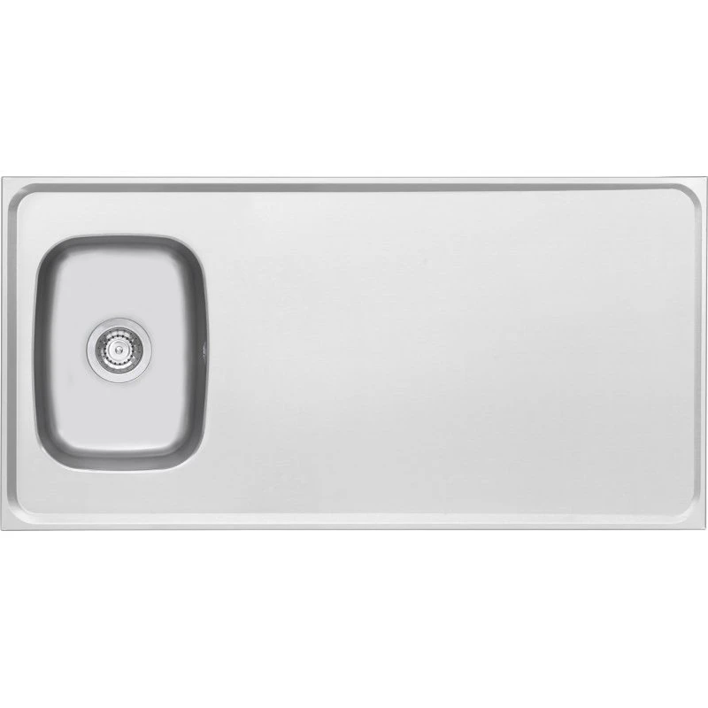 Contura Classic F 1200 stålbord med vask, 120x60 cm, rustfrit stål