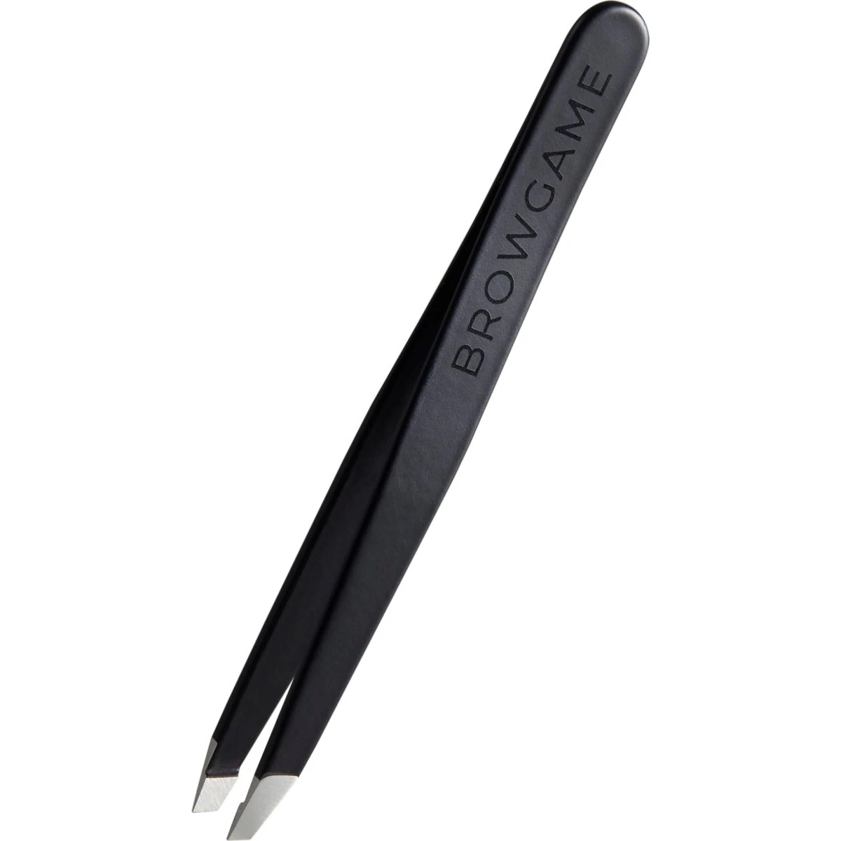 Browgame Cosmetics Signature Tweezer Slanted - Soft Touch Blackout