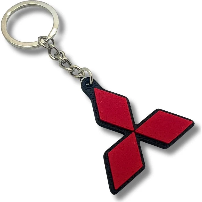 Mitsubishi Logo Nøglering i Plast