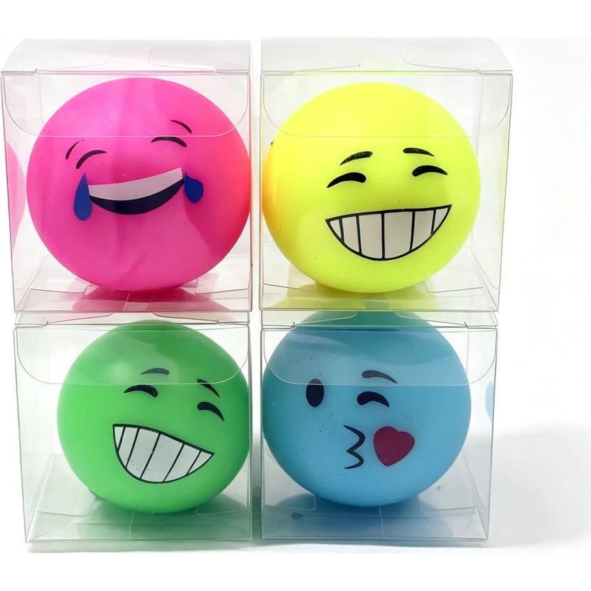 Stressbold med ansigt (assorteret)