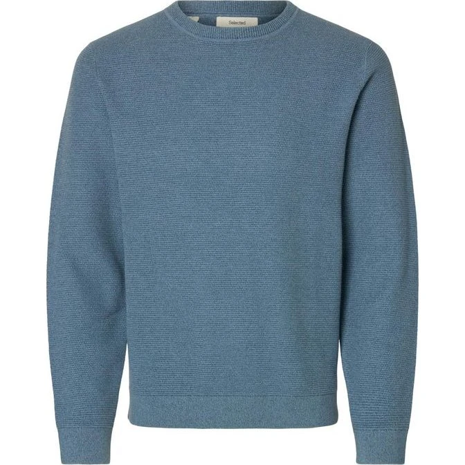 SLHROSS LS Knit Structure Crew Neck