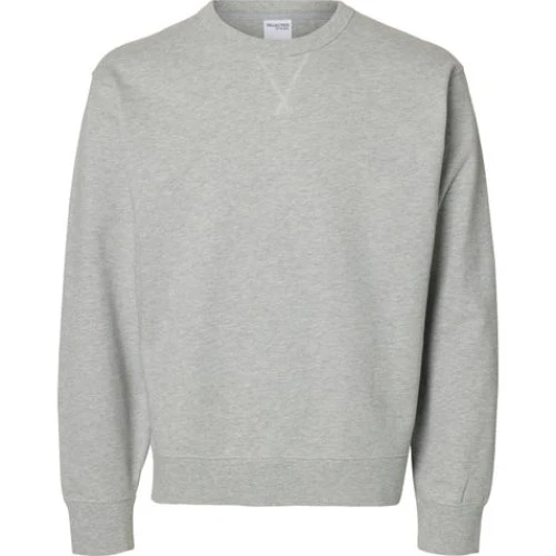 Selected Slmrelaxluke Sweat Crew Neck i natblå