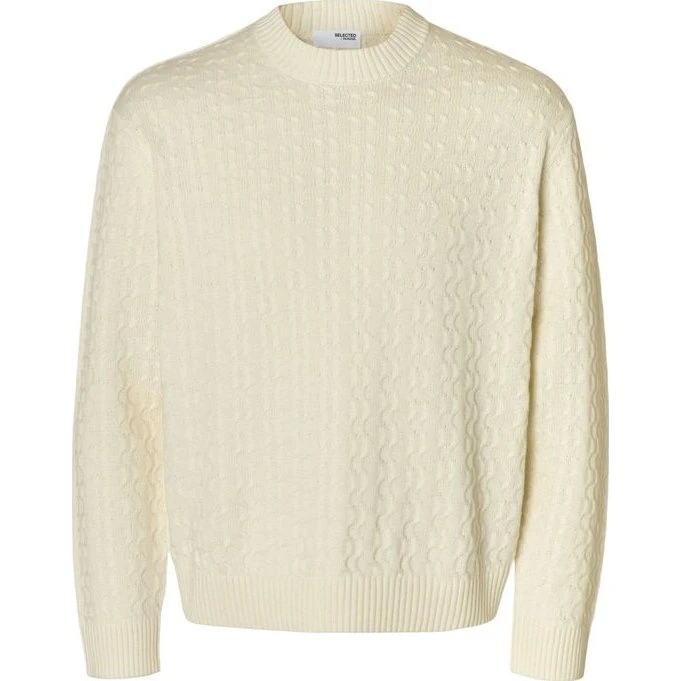 SLHPHILIP LS Knit Relaxed Crew Neck Striktrøje