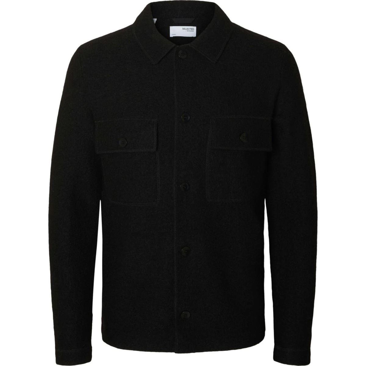SELECTED SLHNealy Sort Strikcardigan i Workwear-stil