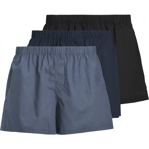 Jack & Jones 3-pak Milano loose fit boksershorts i blå nuancer