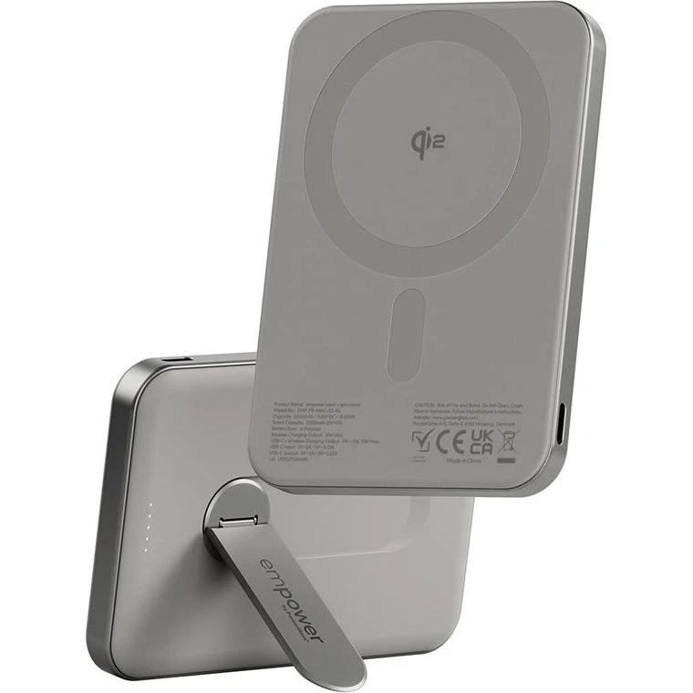PanzerGlass empower Powerbank 5000mAh med Spin Stand - Titanium