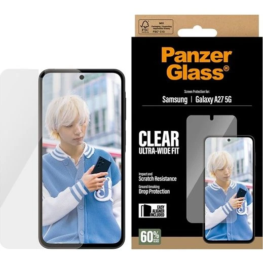 PanzerGlass Skærmbeskytter til Samsung Galaxy A27 | Ultra-Wide Fit