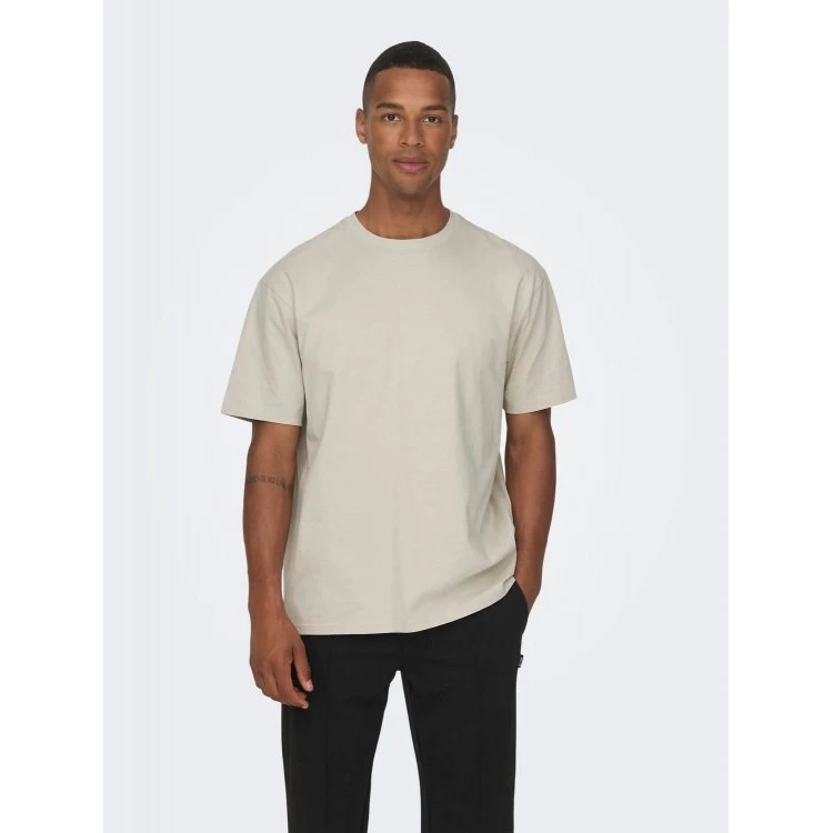ONLY & SONS T-shirt i beige - Relaxed fit